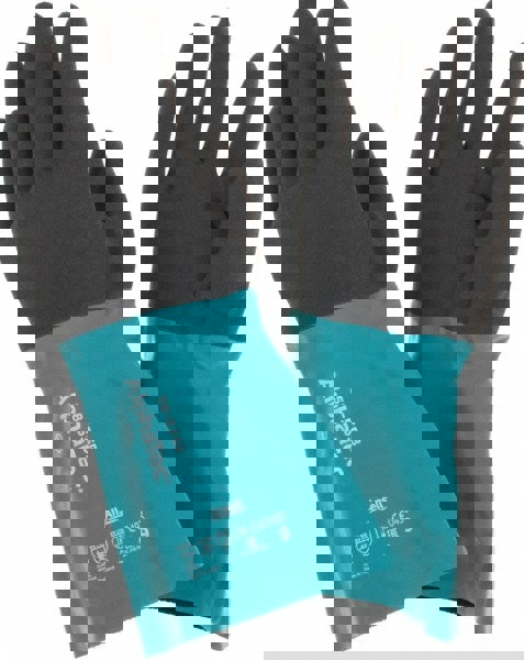 Series 58-535 Chemical Resistant Gloves: 13.00 Thick, Nitrile, Supported,